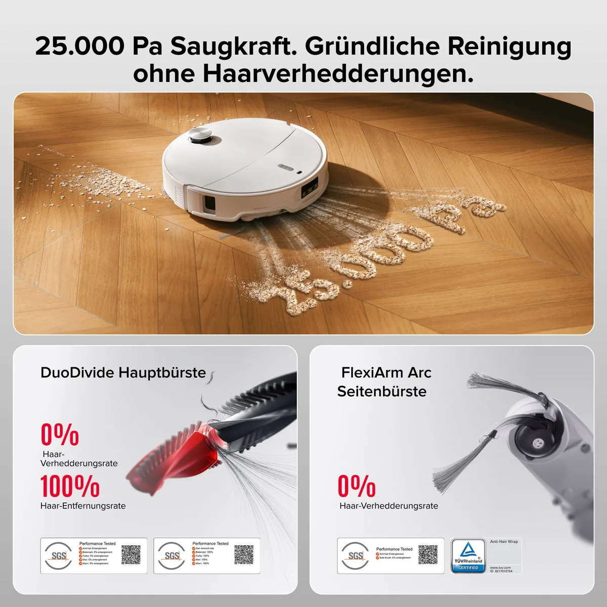 Roborock Qrevo Curv 2 Pro, bester Saugroboter für Hartboden 2026