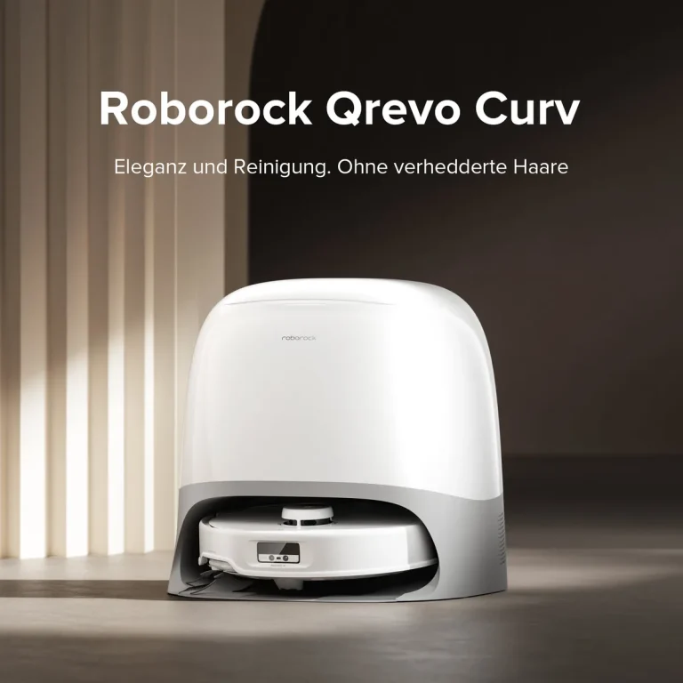 Bester Saugroboter für Tierhaare mit Absaugstation 2026: Roborock Qrevo Curv mit Station
