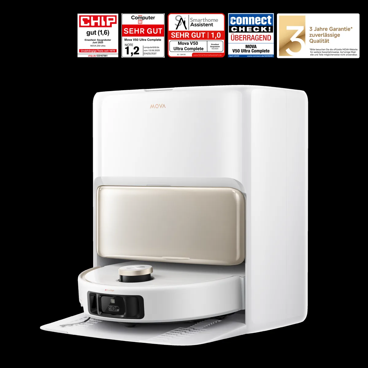 Mova V50 Ultra Complete Test Saugroboter mit DuoSolution Wischsystem