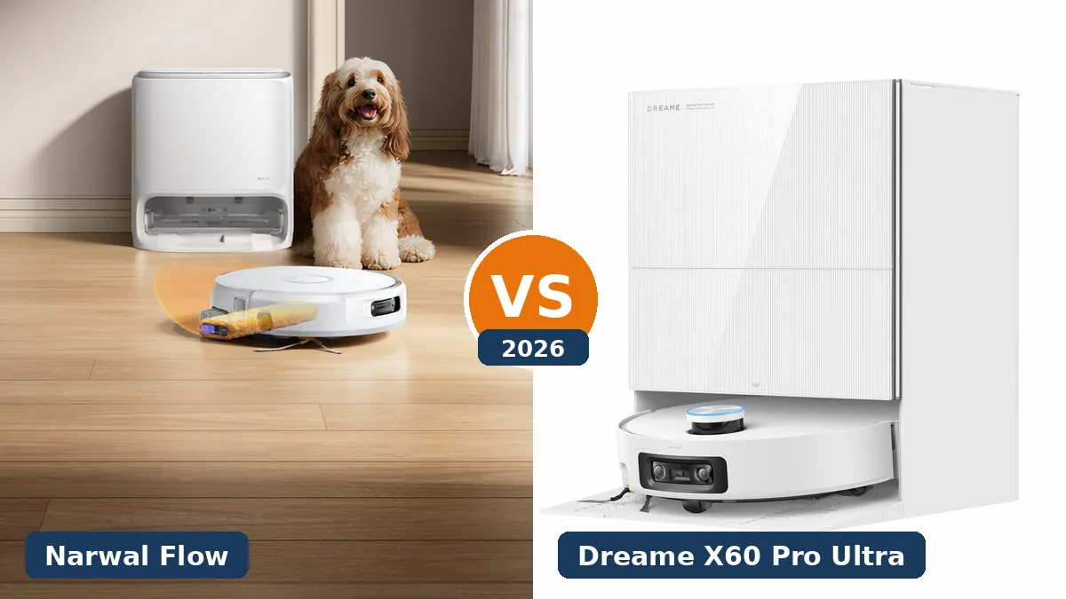 Narwal Flow vs Dreame X60 Pro Ultra Vergleich 2026: Wischwalze gegen ausfahrbaren Wischarm