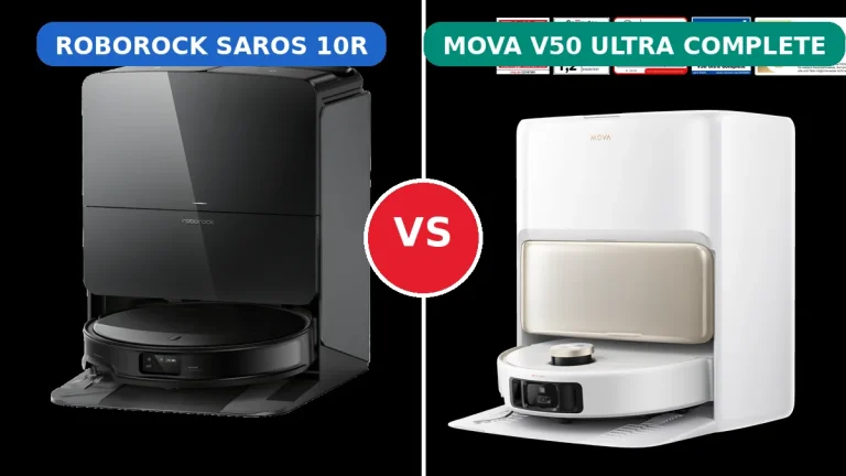 Roborock vs Mova 2026 Vergleich: Roborock Saros 10R gegen Mova V50 Ultra Complete