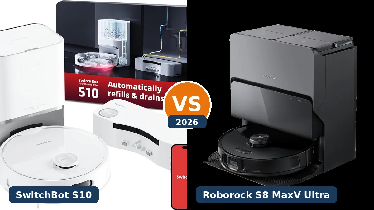 SwitchBot S10 vs Roborock S8 MaxV Ultra Vergleich 2026