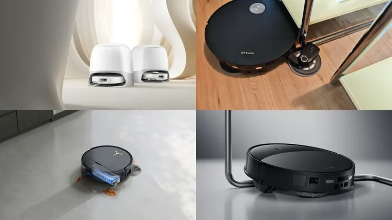 Saugroboter Tierhaare Absaugstation Vergleich 2026: Roborock Qrevo Curv, Dreame X60 Pro Ultra, Ecovacs Deebot X9 Pro Omni und Roborock Saros 20